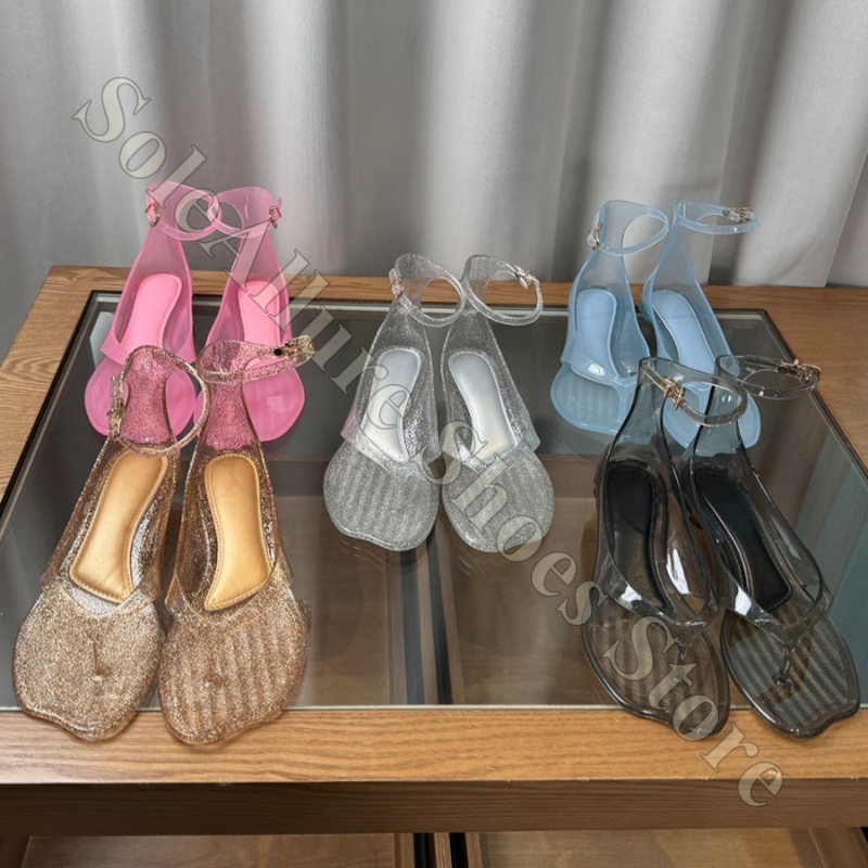 Jelly Sandal Women - Sandal Jelly Berkilau Dengan Gesper Pergelangan