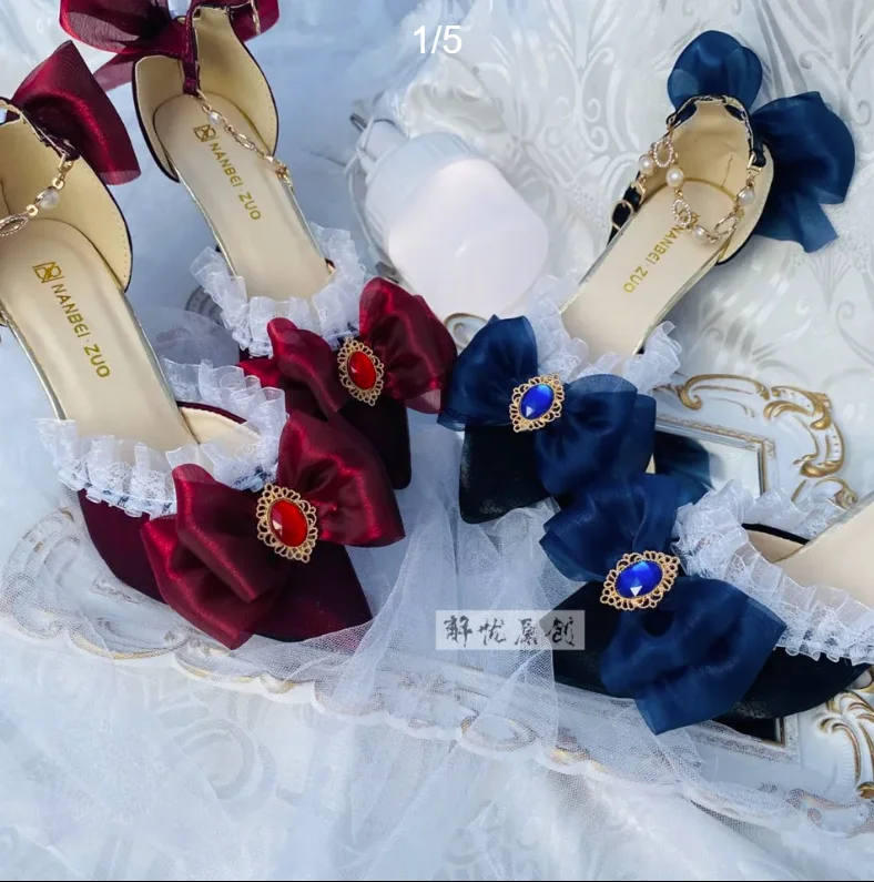 Court Heel Pointed - Sepatu Hak Tinggi Lolita Sandal Runcing