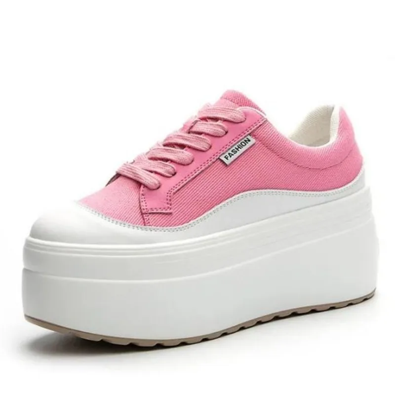 Women Shoes Sale - 8cm baru kanvas kulit asli wanita