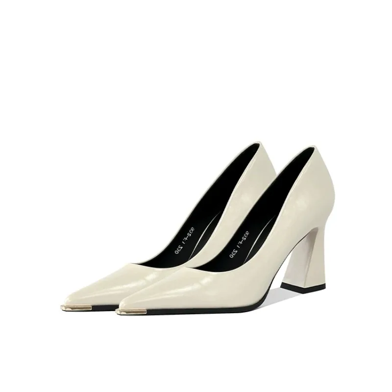 Women'S Shoes Professional - Sepatu Hak Tinggi Ujung Lancip Retro