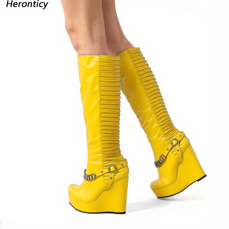 Zip Up Boots Short - Heronticy Sepatu Bot Lutut Musim Dingin