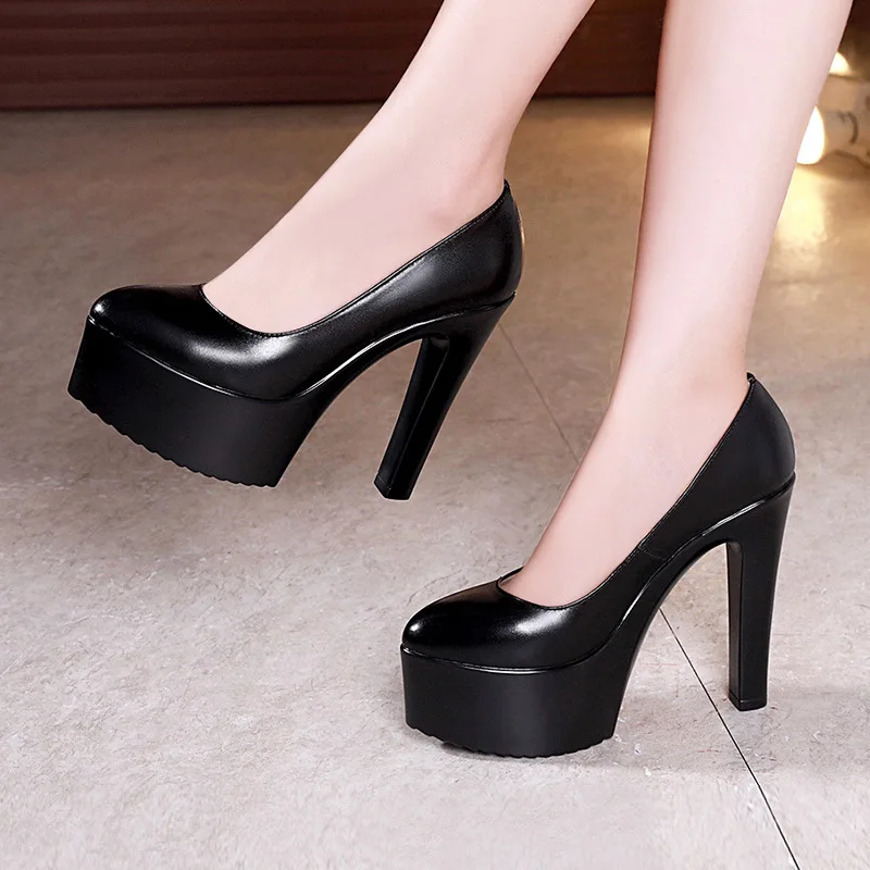 Court Heel Pointed - Sepatu Platform Catwalk Ukuran Besar 32