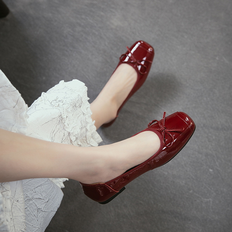 Sepatu Kulit Asli Ujung Bulat  - Women Shoes Japanese Brand ulasan dan harga