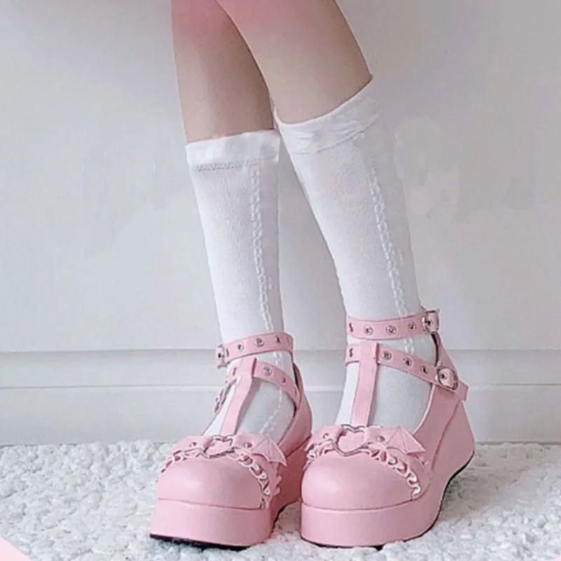 Sepatu Mary Janes Wedges Gespe - Women Shoes Size ulasan dan harga
