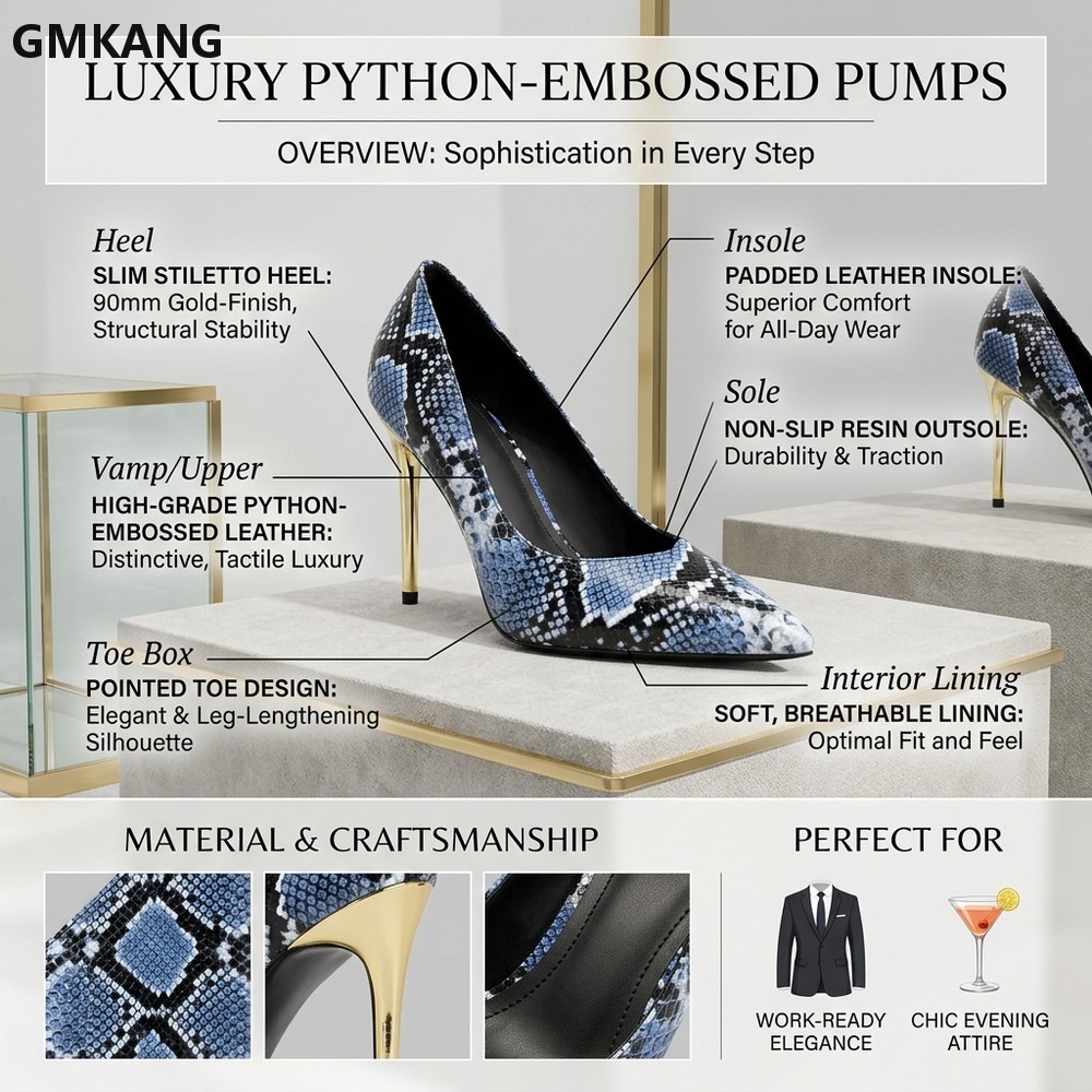 Sepatu Pumps Wanita Motif Kuli - Court Heel Pointed ulasan dan harga