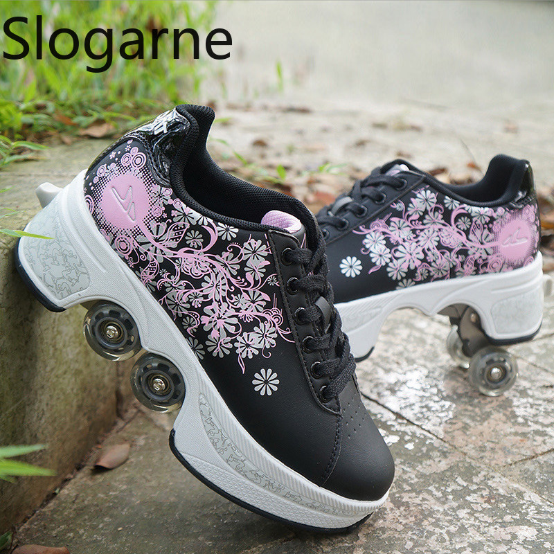 Sepatu Roda Deformasi 4 Roda W - Women Shoes Waterproof ulasan dan harga