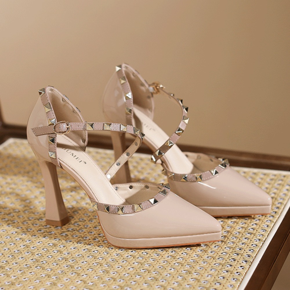 Sandal Hak Rivet Wanita Musim  - Women Shoes Waterproof ulasan dan harga