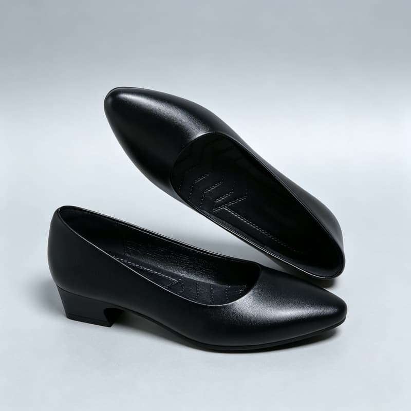 Sepatu Wanita Kulit Lembut Ele - Court Heel Pointed ulasan dan harga
